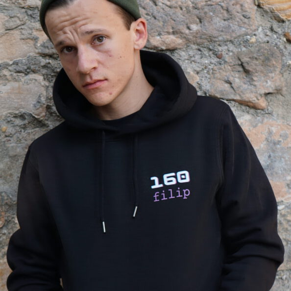 Hoodie „160 Zeichen“ – black